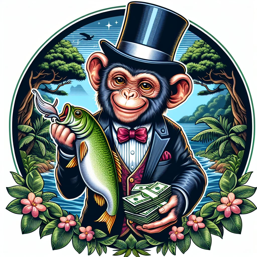 Monkey With Fish